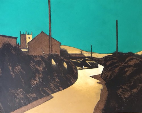Zennor oil board by colin - oil,