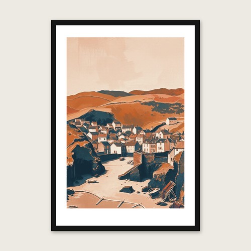 Framed impasto style print - framed,